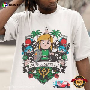 Legend of Zelda Legend Never Die Cute T shirt 1