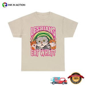Lesbian Eat What Funny LGBT Cats pride month T shirt 2