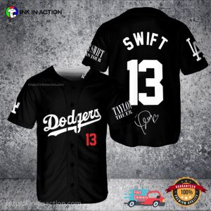 Los Angeles Dodgers Taylor Swift Signature Baseball Jersey