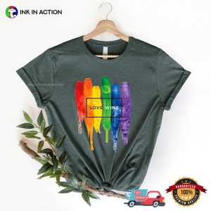 Love Wins Support june pride month Comfort Colors T shirt 3