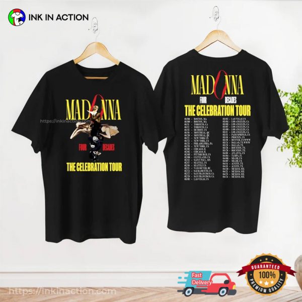 Madonna Tour 2024 Schedule Graphic T-shirt