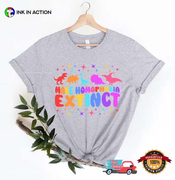 Make Homophobia Extinct Pride Month Equality Comfort Colors T-shirt