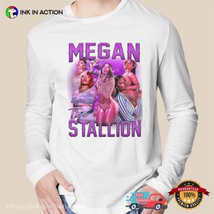 Megan Thee Stallion Vintage Style Portrait T shirt 2