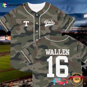 Morgan Wallen 16 Camo Baseball Jersey 1