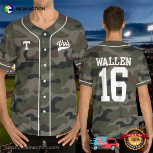 Morgan Wallen 16 Camo Baseball Jersey