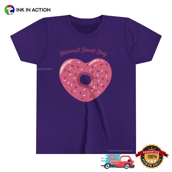 National Donut Day Donut Heart T-shirt