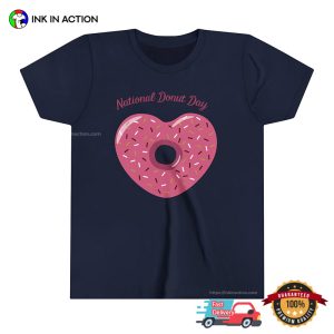 National Donut Day Donut Heart T shirt 2