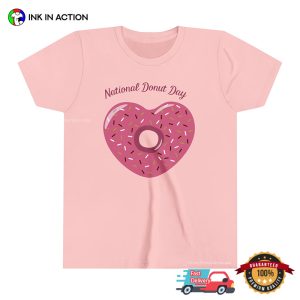 National Donut Day Donut Heart T shirt 3