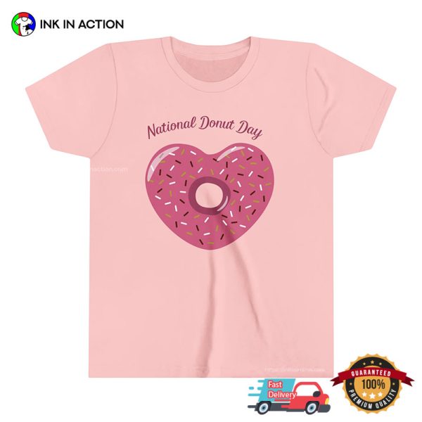 National Donut Day Donut Heart T-shirt