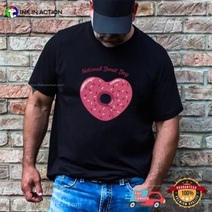 National Donut Day Donut Heart T-shirt