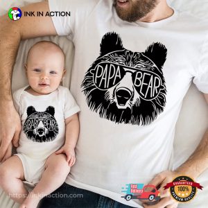 Papa Bear Baby Bear Matching Father Day Shirt 2
