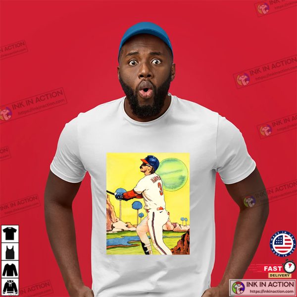 Philadelphia Phillies Baseball Bryce Harper Invader Funny T-shirt