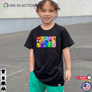 Rainbow coloured T shirts 2