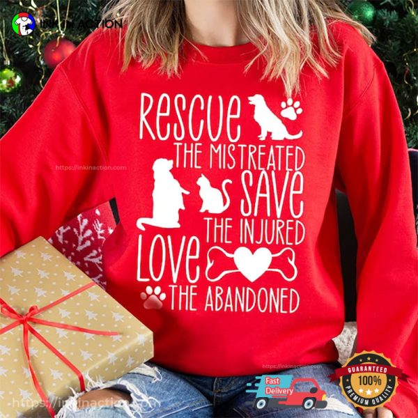Rescue, Save And Love Your Pet T-Shirt, Love Your Pet Day Merch