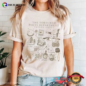 Retro The Tortured Poet Department Tracklist Comfort Colors T-shirt
