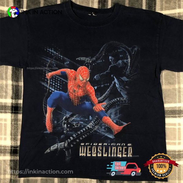 Spider-Man 2 Y2K Webslinger Marvel Movie T-Shirt