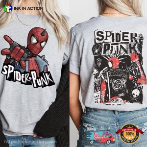 Spider Punk Across The Spider Verse 2 Sided T shirt 1