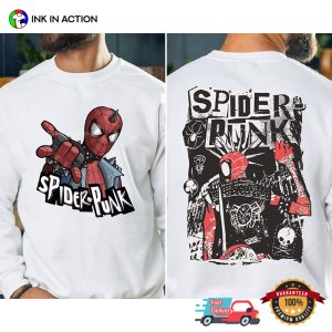 Spider Punk Across The Spider Verse 2 Sided T shirt 2