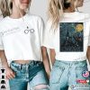 Starry Night Wizard School Harry Porter Hogwarts 2 Sided T-shirt