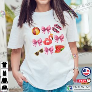 Summer Beach Vibes Coquette Aesthetic Ladies Summer Shirts