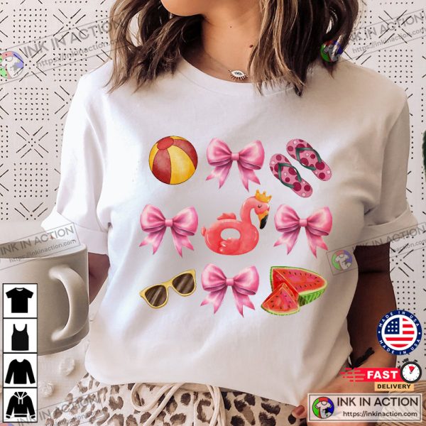 Summer Beach Vibes Coquette Aesthetic Ladies Summer Shirts