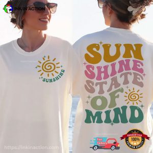 Sunshine State Of Mind Groovy Comfort Colors Shirt Summer Women