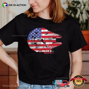 The American Flag Space Ship Star Wars Independence Day T-shirt