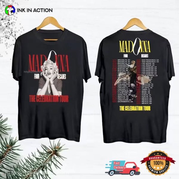 The Celebration Tour 2024 Madonna 90s Vintage T-shirt