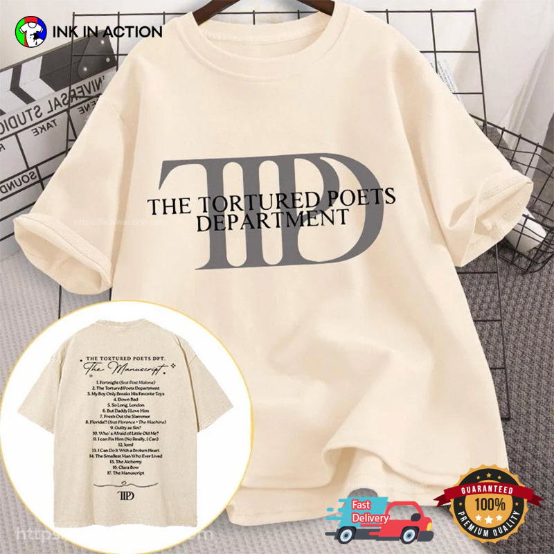 The Tortured Poets Department The Manuscript T-shirt The Tortured Poets Department The Manuscript T-shirt