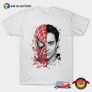 Tobey Maguire Spider Man Half Face T shirt 2