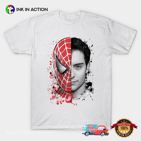 Tobey Maguire Spider-Man Half Face T-shirt