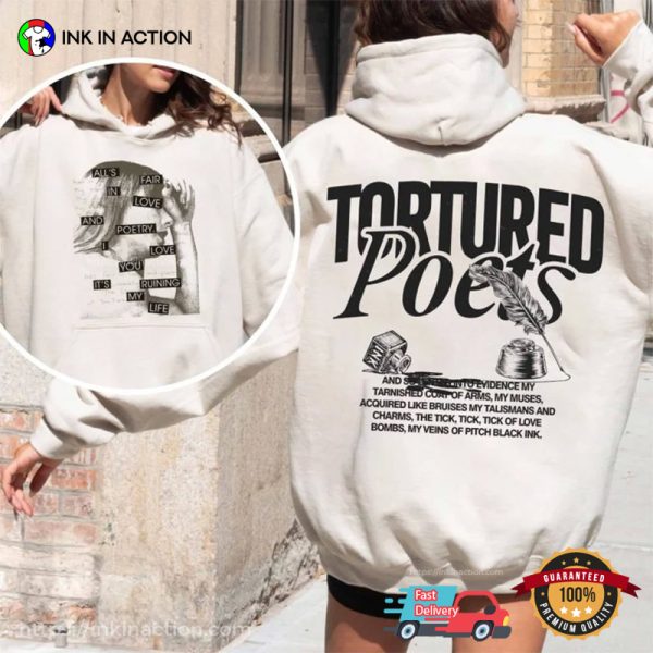 Tortured Poets New Album 2 Sided T-shirt