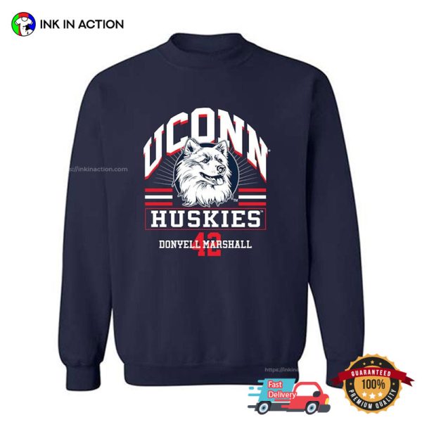 UConn Huskies Donyell Marshall 42 Basketball Tee