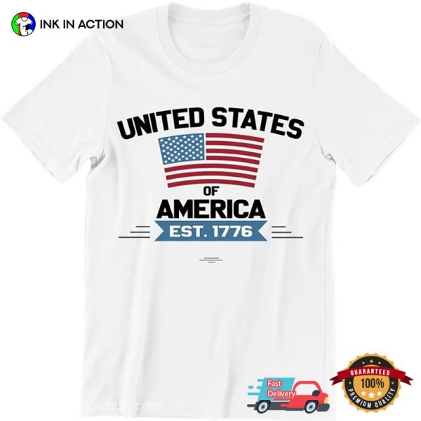United States Of America Est. 1776 Patriotic T-shirt