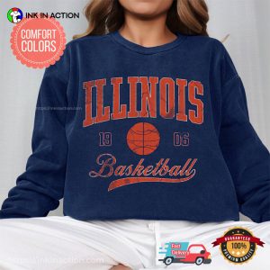 Vintage Illinois Basketball Comfort Colors Shirt 2