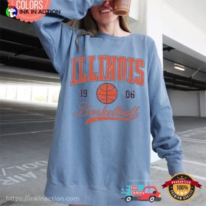 Vintage Illinois Basketball Comfort Colors Shirt 4