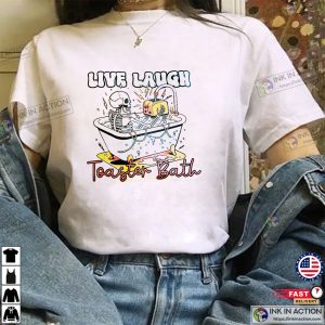 Vintage Style Live Laugh Toaster Bath T-shirt
