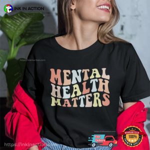Vintage Style mental health matters T shirt 2