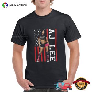 Wwe Aj Lee Pose American Flag Unisex Tshirt