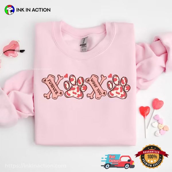 XOXO Woof You Valentine’s Dog Day T-Shirt, Love Your Pet Day Merch