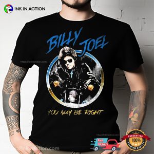 You May Be Right Billy Joel Motorbike Vintage 80s T-shirt
