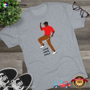 Young Tiger Woods Love Hate Golf T shirt 1