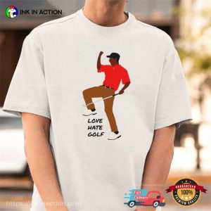 Young Tiger Woods Love Hate Golf T-shirt