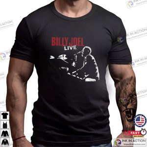 Billy Joel Tour 2024 Live Artwork Graphic T-shirt