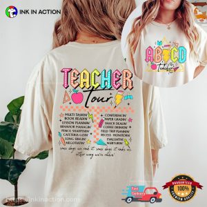 ABCD The Teacher Tour Back2School 2 Sided T shirt