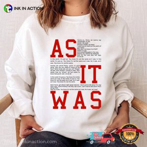 As It Was Harry Lyrics Harry Styles New Song T-Shirt