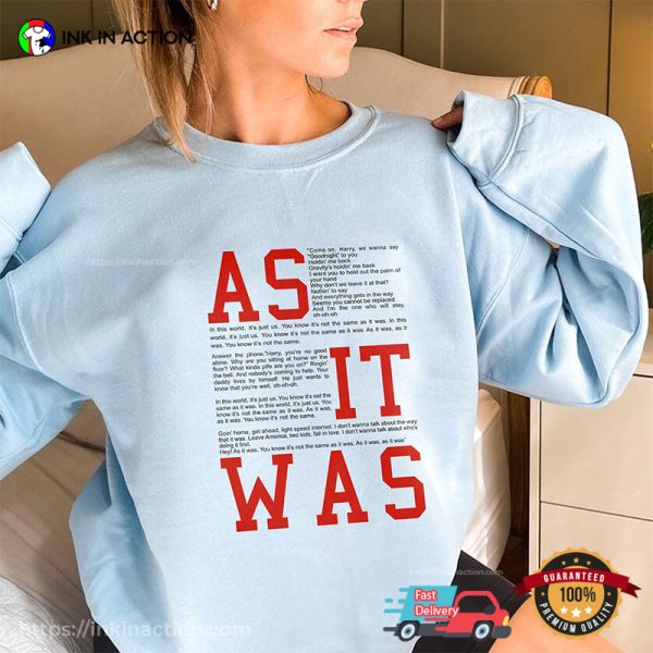 As It Was Harry Lyrics Harry Styles New Song T-Shirt