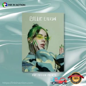 Billie Eilish Green Style Pop Fusion Prints Poster