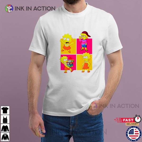 Cartoon Lisa Simpson Moods Unisex T-shirt