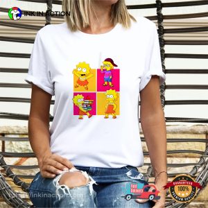 Cartoon Lisa Simpson Moods Unisex T shirt 3